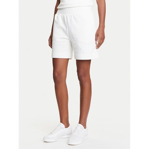 Emporio Armani Szorty sportowe EW000778 AF12186 U1131 Biały Loose Fit ze sklepu MODIVO w kategorii Szorty - zdjęcie 184235166