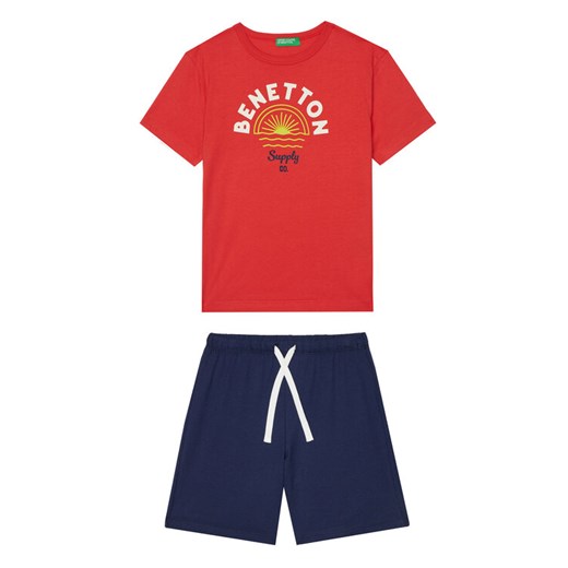 United Colors Of Benetton Komplet t-shirt i spodenki 3096GK00Q Kolorowy Regular Fit ze sklepu MODIVO w kategorii Komplety chłopięce - zdjęcie 184235186
