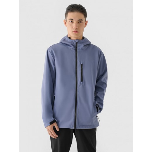 Męska kurtka softshell 4F 4FRAW24TSOFM397 - niebieska ze sklepu Sportstylestory.com w kategorii Kurtki męskie - zdjęcie 184236758