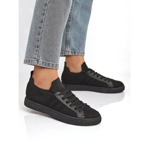 Royalfashion Trampki damskie ze wstawkami z eko skóry Tiven ze sklepu royalfashion.pl w kategorii Trampki damskie - zdjęcie 184238288