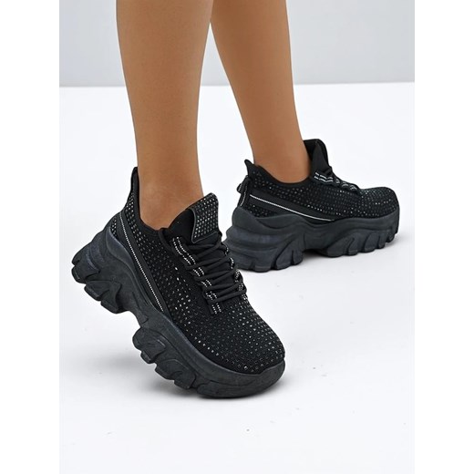 Royalfashion Sportowe sneakersy damskie z cyrkoniami Blysco ze sklepu royalfashion.pl w kategorii Buty sportowe damskie - zdjęcie 184238459