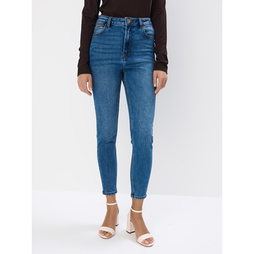 Mohito - Jeansy skinny PETITE - niebieski ze sklepu Mohito w kategorii Jeansy damskie - zdjęcie 184239017