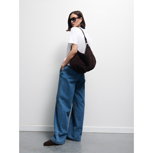 Mohito - Jeansy wide leg - niebieski ze sklepu Mohito w kategorii Jeansy damskie - zdjęcie 184239187