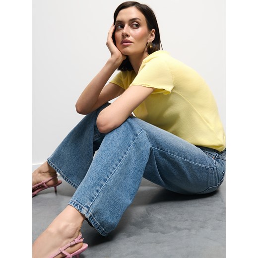 Mohito - Jeansy wide leg - niebieski ze sklepu Mohito w kategorii Jeansy damskie - zdjęcie 184239657