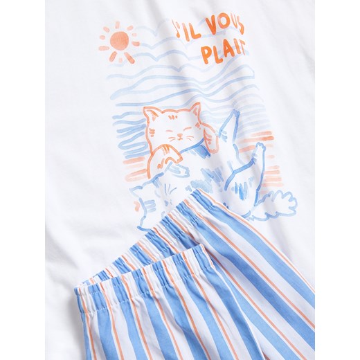 Reserved - Dwuczęściowa piżama z nadrukiem - wielobarwny Reserved XS Reserved