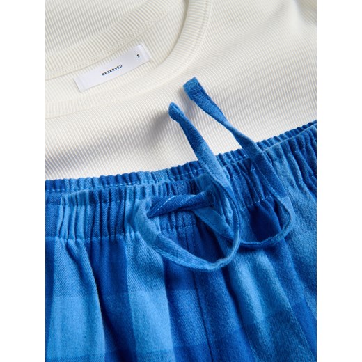 Reserved - Dwuczęściowa piżama - niebieski Reserved XXL Reserved