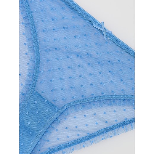 Reserved - Siateczkowe majtki bikini - niebieski Reserved S Reserved