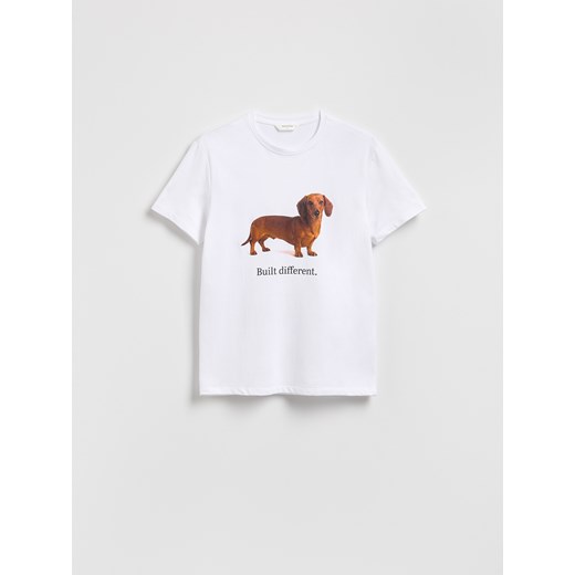 Reserved - T-shirt regular z naszywką - biały ze sklepu Reserved w kategorii T-shirty męskie - zdjęcie 184240659