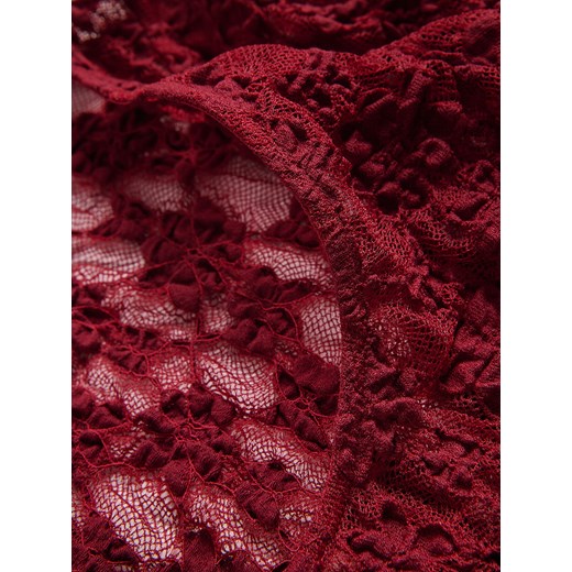 Reserved bluzka damska z długim rękawem z okrągłym dekoltem z elastanu 