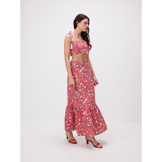 Reserved - Spódnica midi - wielobarwny ze sklepu Reserved w kategorii Spódnice - zdjęcie 184241127