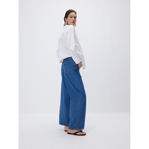 Reserved - Jeansy wide leg - niebieski ze sklepu Reserved w kategorii Jeansy damskie - zdjęcie 184241267