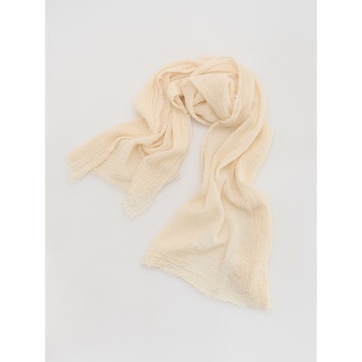 Reserved - Szal z lnem - złamana biel Reserved ONE SIZE Reserved