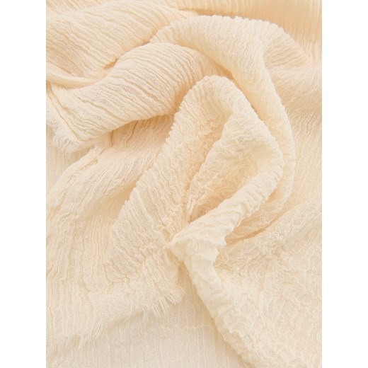 Reserved - Szal z lnem - złamana biel Reserved ONE SIZE Reserved