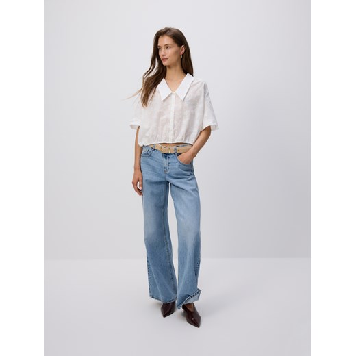 Reserved - Koszula z haftowanym wzorem - biały Reserved XS Reserved