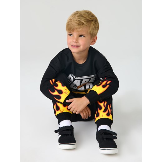 Sinsay - Komplet dzianinowy Hot Wheels - czarny Sinsay 128 (7-8 l) Sinsay