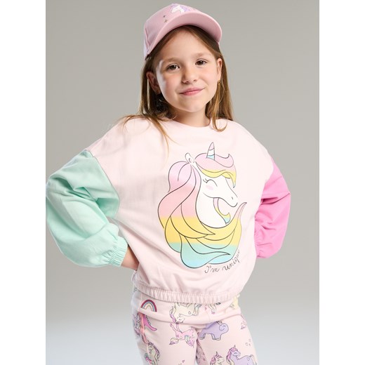 Sinsay - Bluza z motywem jednorożca - wielobarwny Sinsay 134 (8-9 l) Sinsay