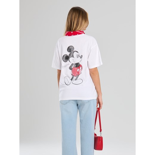 Sinsay - Koszulka z nadrukiem Mickey Mouse - biały Sinsay S Sinsay