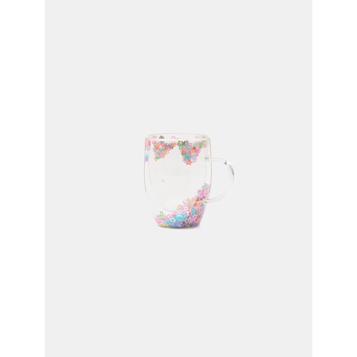 Sinsay - Kubek z podwójnym dnem i ozdobnym konfetti - wielobarwny Sinsay One Size Sinsay