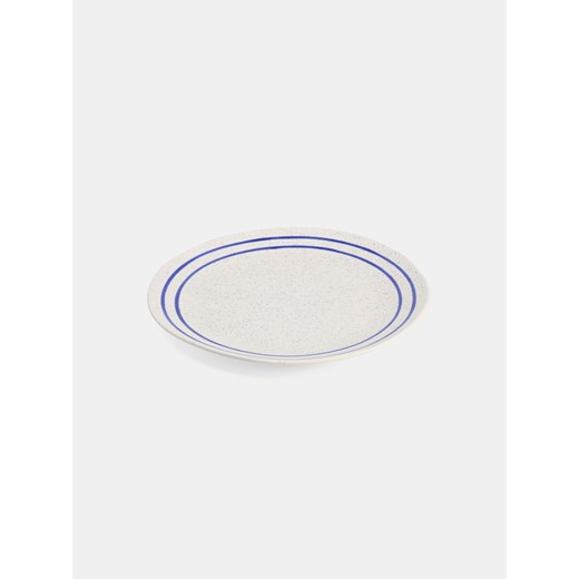 Sinsay - Talerz z nakrapianym wzorem i kolorową obwódką - biały Sinsay One Size Sinsay