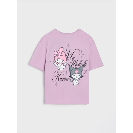 Sinsay - Koszulka z nadrukiem na plecach Hello Kitty - fioletowy ze sklepu Sinsay w kategorii Bluzki dziewczęce - zdjęcie 184246309