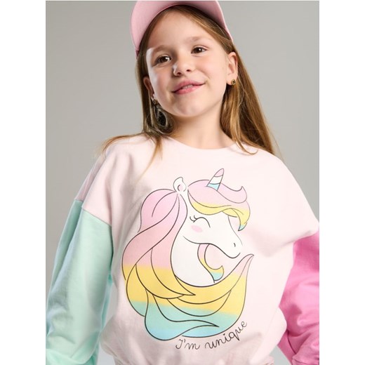 Sinsay - Bluza z motywem jednorożca - wielobarwny Sinsay 98 (2-3 l) Sinsay