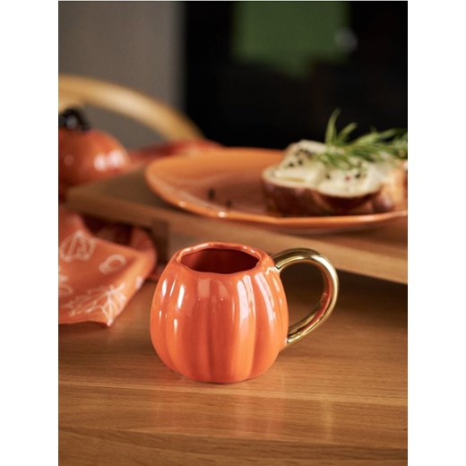 Sinsay - Kubek ceramiczny w kształcie dyni - pomarańczowy ze sklepu Sinsay w kategorii Kubki - zdjęcie 184246765