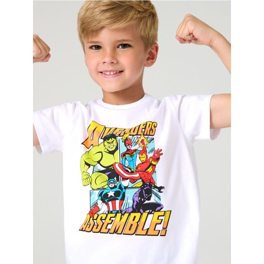 Sinsay - Koszulka Avengers - biały ze sklepu Sinsay w kategorii T-shirty chłopięce - zdjęcie 184246835