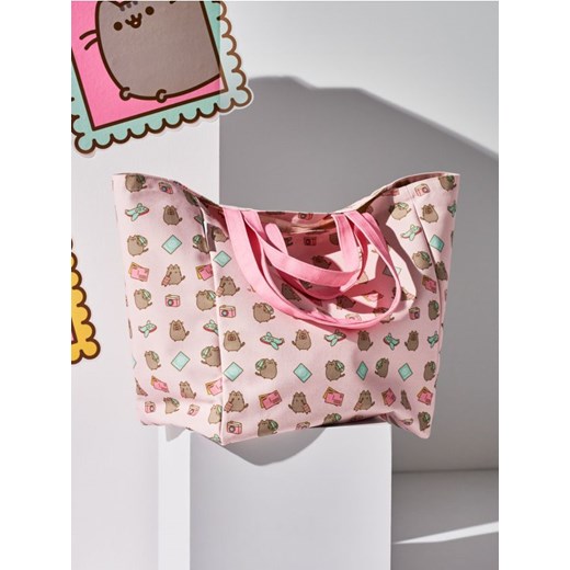 Sinsay - Materiałowa torba zakupowa Pusheen the Cat - różowy ze sklepu Sinsay w kategorii Torby materiałowe - zdjęcie 184247035