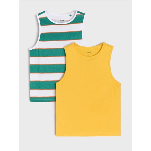 Sinsay - Koszulki bez rękawów 2 pack - pomarańczowy ze sklepu Sinsay w kategorii T-shirty chłopięce - zdjęcie 184247088