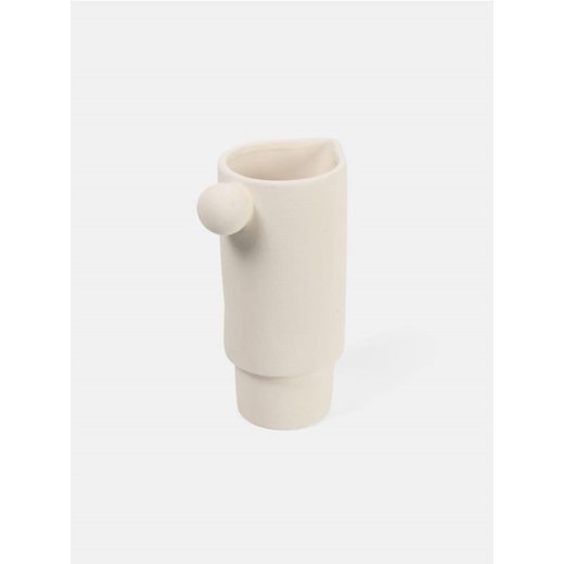 Sinsay - Ceramiczny wazon z okrągłym uchwytem - biały ze sklepu Sinsay w kategorii Wazony - zdjęcie 184247115