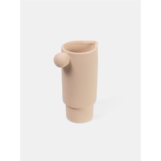 Sinsay - Ceramiczny wazon z okrągłym uchwytem - kremowy ze sklepu Sinsay w kategorii Wazony - zdjęcie 184247116