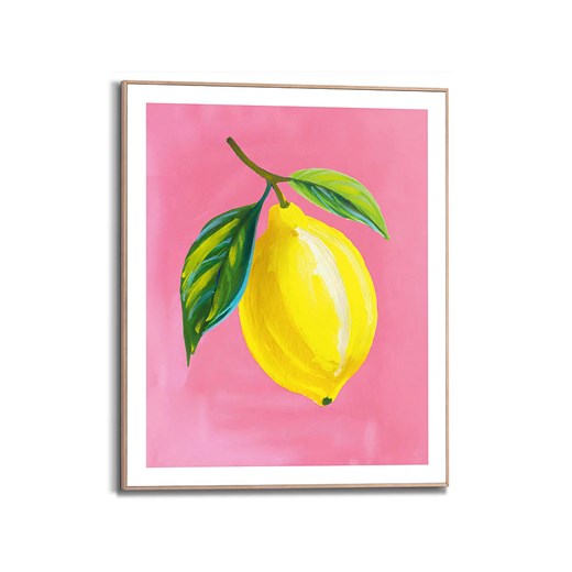 Orangewallz Druk artystyczny &quot;Juicy Lemon&quot; w ramce - 40 x 50 cm ze sklepu Limango Polska w kategorii Obrazy - zdjęcie 184247487