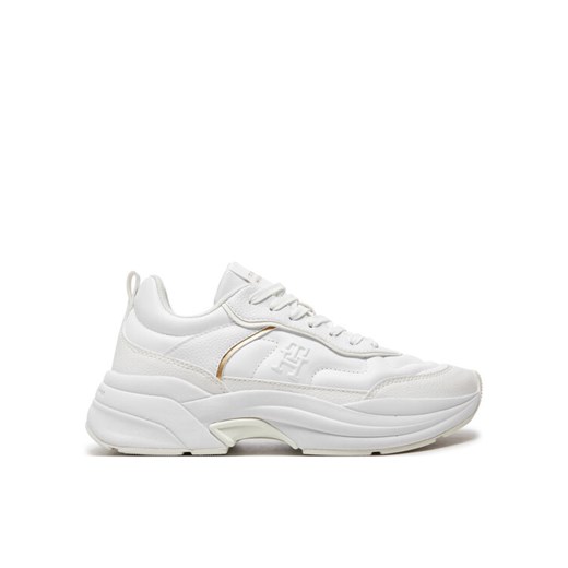 Sneakersy Tommy Hilfiger Chunky Dressy Runner FW0FW08346 Biały ze sklepu eobuwie.pl w kategorii Buty sportowe damskie - zdjęcie 184247965