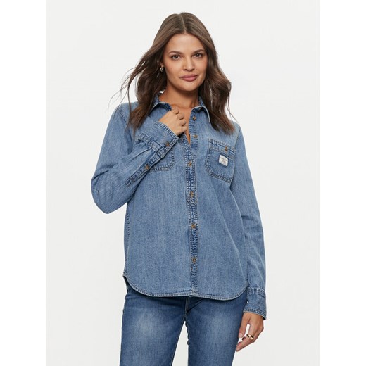 Guess Jeans Koszula jeansowa W4YH37 D5EI2 Niebieski Regular Fit ze sklepu MODIVO w kategorii Koszule damskie - zdjęcie 184248419