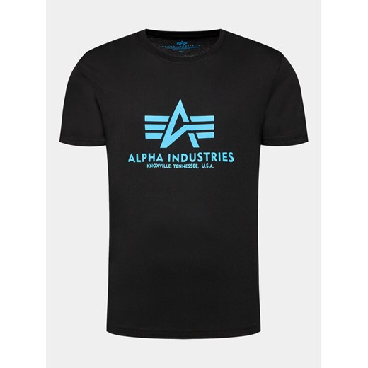 Alpha Industries T-Shirt Basic 100501 Czarny Regular Fit ze sklepu MODIVO w kategorii T-shirty męskie - zdjęcie 184248487