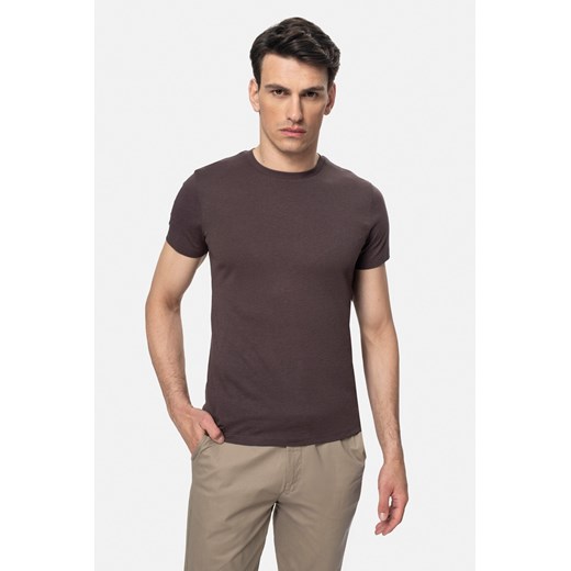 T SHIRT MUXAL FIOLETOWY Z MODALEM ze sklepu Recman w kategorii T-shirty męskie - zdjęcie 184249988