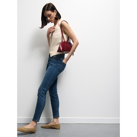 Mohito - Jeansy skinny push up - niebieski ze sklepu Mohito w kategorii Jeansy damskie - zdjęcie 184250439