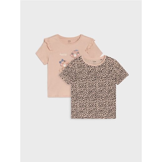 Sinsay - Koszulki 2 pack - wielobarwny ze sklepu Sinsay w kategorii Bluzki dziewczęce - zdjęcie 184250668