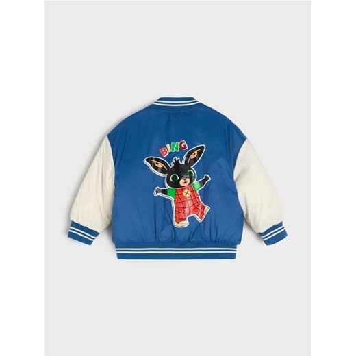 Sinsay - Kurtka bomberka z nadrukiem na plecach Bing - granatowy - id: 963EO-59X - marki Sinsay - 184250679 Sinsay - Kurtka bomberka z nadrukiem na plecach Bing - granatowy ze sklepu Sinsay w kategorii Kurtki chłopięce - zdjęcie 184250679