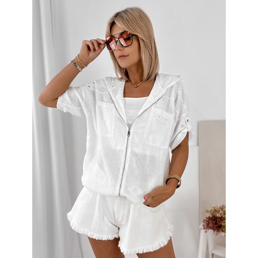 bluza aurhona biała one size ze sklepu UBRA w kategorii Bluzy damskie - zdjęcie 184251356