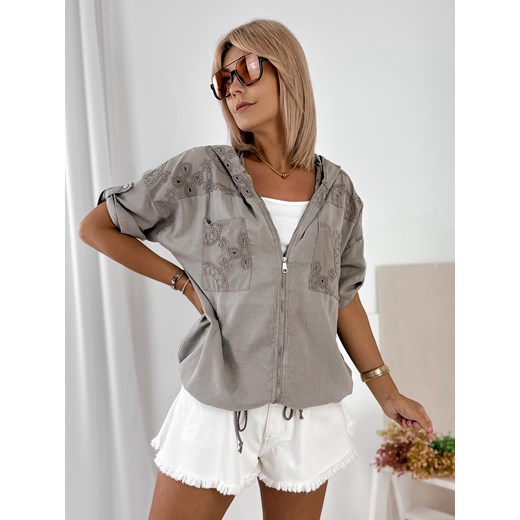 bluza aurhona ciemnobeżowa one size ze sklepu UBRA w kategorii Bluzy damskie - zdjęcie 184251375