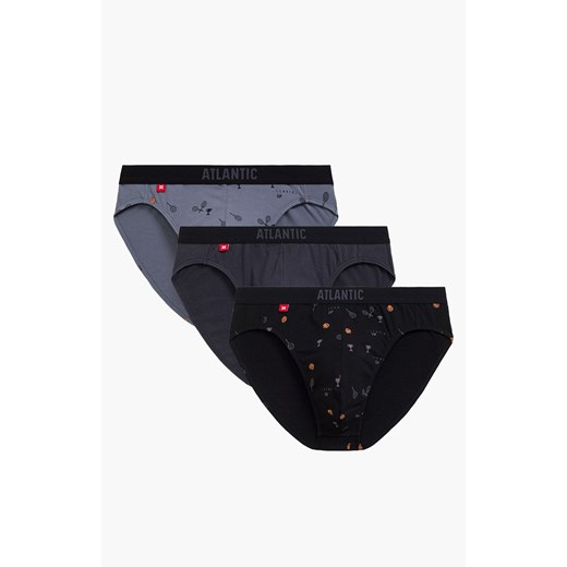 3-pack slipy męskie Sport 3MP-171-CZA/GRF/NIE, Kolor multicolour, Rozmiar M, ATLANTIC ze sklepu Intymna w kategorii Majtki damskie - zdjęcie 184251855