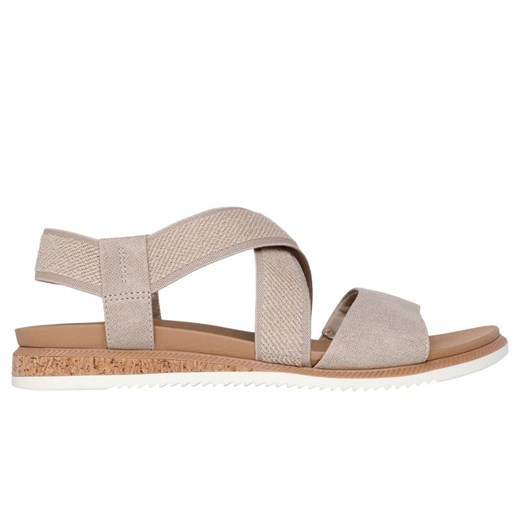 Sandały Skechers Bobs Desert Kiss Low 114705-TPE beżowy ze sklepu ButyModne.pl w kategorii Sandały damskie - zdjęcie 184252105