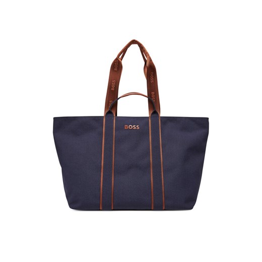 Torebka BOSS Palmah Tote 50546461 Granatowy ze sklepu eobuwie.pl w kategorii Torby Shopper bag - zdjęcie 184252665