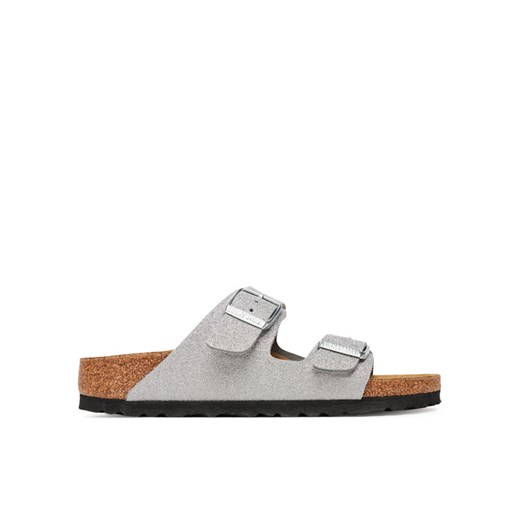 Klapki Birkenstock Arizona 1030127 Srebrny ze sklepu eobuwie.pl w kategorii Klapki damskie - zdjęcie 184252698