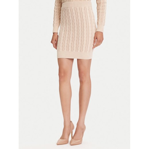 Guess Spódnica mini W5YD68 Z3OU0 Beżowy Regular Fit ze sklepu MODIVO w kategorii Spódnice - zdjęcie 184253315