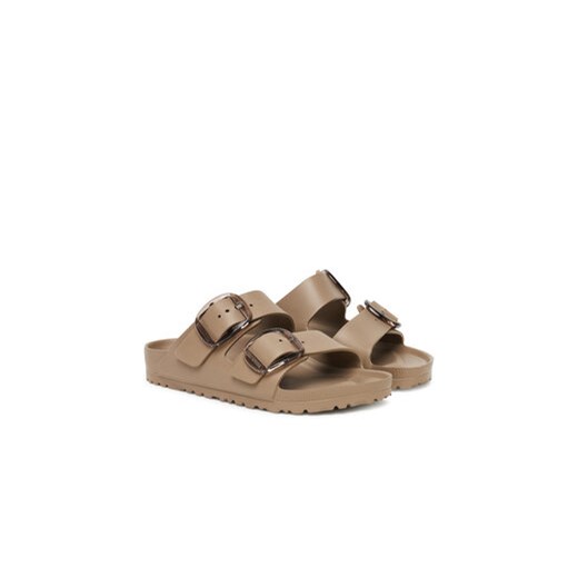 BIRKENSTOCK klapki damskie brązowe bez zapięcia 