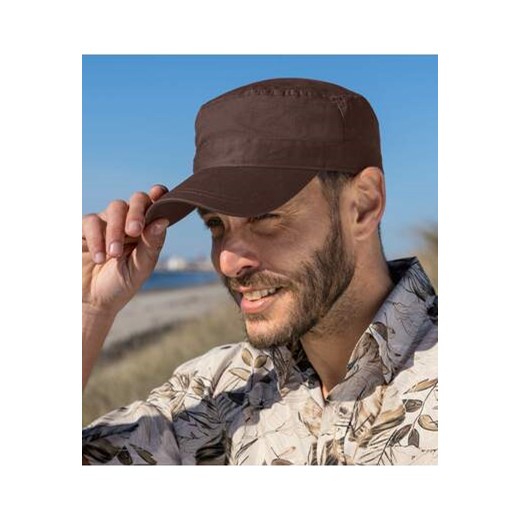 Brązowa czapka ze sklepu Atlas For Men w kategorii Czapki z daszkiem męskie - zdjęcie 184254229