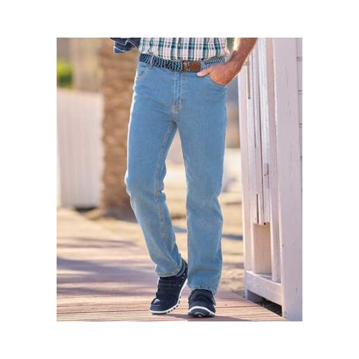 Wygodne jasnoniebieskie jeansy regular ze stretchem ze sklepu Atlas For Men w kategorii Jeansy męskie - zdjęcie 184254265