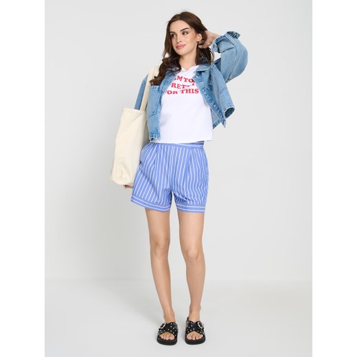 Sinsay - Bawełniana koszulka I AM TOO PRETTY FOR THIS - biały Sinsay S Sinsay